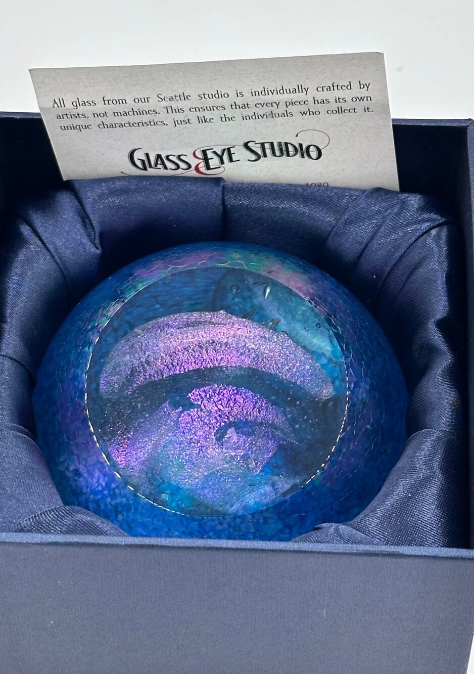 Glass Eye Studio Celestial Series Supernova Paperweight New in Boxed Retired